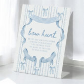 Blue Bow Boy Baby Shower Bow Hunt Sockelschild