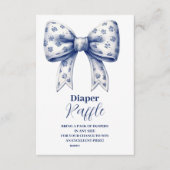 Blue Bow Boy Raffle Diapper Begleitkarte (Vorderseite)