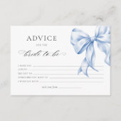 Blue Bow Brautparty Advertising Card Begleitkarte (Vorderseite)