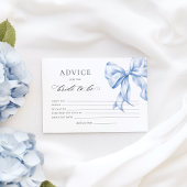 Blue Bow Brautparty Advertising Card Begleitkarte