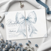 Blue Bow Brautparty Einladung