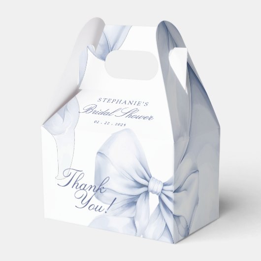 Blue Bow Brautparty Geschenkschachtel (Rückseite)