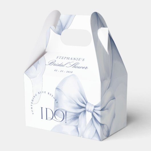 Blue Bow Brautparty Geschenkschachtel (Vorderseite)