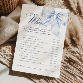 Blue Bow Brautparty Guess Wer sagte, es Spiel