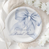 Blue Bow Brautparty klein Pappteller