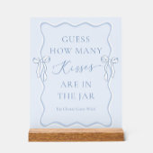 Blue Bow Brautparty schätzt wie viele Küsse Acrylschild