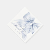 Blue Bow Brautparty Serviette (Ecke)