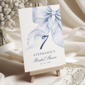 Blue Bow Brautparty Tischnummer
