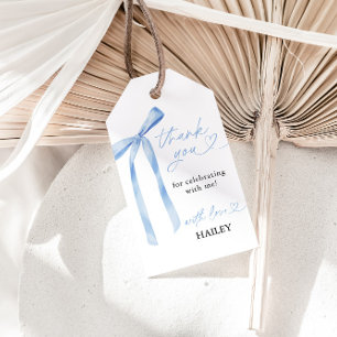 Blue Bow Brautparty Vielen Dank, Gefallen Tags Geschenkanhänger