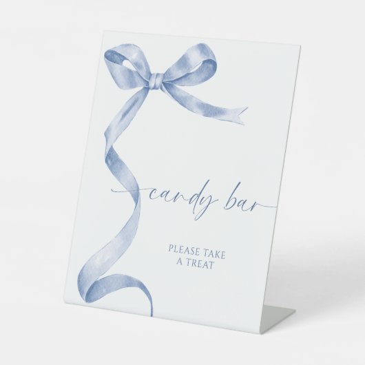 Blue Bow Candy Bar Sockelschild (Vorderseite)