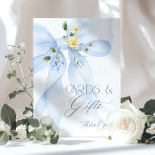 Blue Bow Cards und Geschenke Girl Dusche Poster