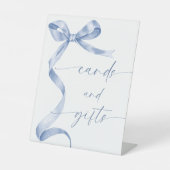Blue Bow Cards und Geschenke Sockelschild (Vorderseite)