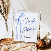 Blue Bow Cards und GIfts Zeichen Poster
