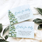 Blue Bow Christmas Tree Books for Baby Baby Shower Einladung