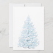 Blue Bow Cold Outside Boy Baby Shower Einladung (Rückseite)