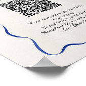Blue Bow College Fund Abschluss-QR-Code Poster (Ecke)
