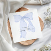 Blue Bow Coquette Baby Dusche Serviette