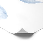 Blue Bow Coquette Baby Dusche Willkommen Poster (Ecke)