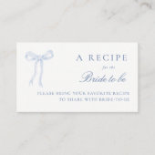 Blue Bow Coquette Brautparty gemeinsam mit einem R Begleitkarte (Vorderseite)