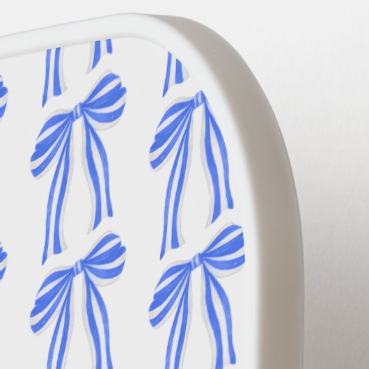 Blue Bow Coquette Chinoiserie Pickleball Paddle (Linke Seite)