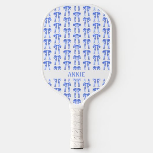 Blue Bow Coquette Chinoiserie Pickleball Paddle (Vorderseite)