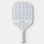 Blue Bow Coquette Chinoiserie Pickleball Paddle (Vorderseite)