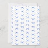 Blue Bow Coquette Foto Abschluss Ankündigung (Rückseite)