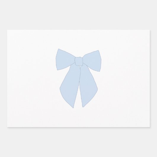 Blue Bow Coquette Geschenkpapier Set (Vorderseite 2)