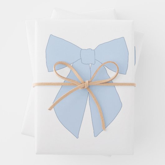 Blue Bow Coquette Geschenkpapier Set (Beispiel)