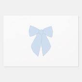 Blue Bow Coquette Geschenkpapier Set (Vorderseite)