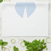 Blue Bow Coquette Geschirrtuch (Gefaltet)