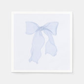 Blue Bow Coquette Paper Serviette (Vorderseite)