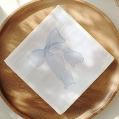 Blue Bow Coquette Paper Serviette