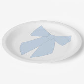 Blue Bow Coquette Pappteller (Schrägansicht)