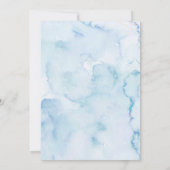 Blue Bow Coquette Snow In Love Bridal Shower Einladung (Rückseite)