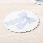 Blue Bow Coquette Untersetzer (angewinkelt)