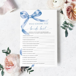 Blue Bow, der das beste Spiel der Braut kennt