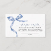 Blue Bow Diaper Raffle Begleitkarte (Vorderseite)