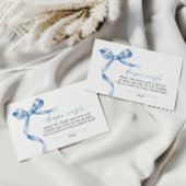 Blue Bow Diaper Raffle Begleitkarte