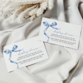 Blue Bow Display Baby Shooting-Abschlusskarte Begleitkarte