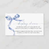 Blue Bow Display Baby Shooting-Abschlusskarte Begleitkarte (Vorderseite)