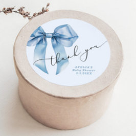 Blue Bow Drehbuch Oh Junge Dusche Danke Runder Aufkleber