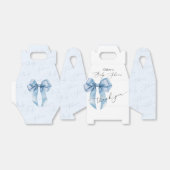 Blue Bow Elegant Baby Shower Geschenkschachtel (Ungefaltet)