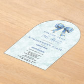 Blue Bow Engagement Invitation – Japanese Style Acryleinladungen (Ablage )