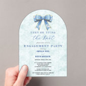 Blue Bow Engagement Invitation – Japanese Style Acryleinladungen (Insitu (Handheld))