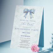 Blue Bow Engagement Invitation – Japanese Style Einladung