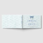 Blue Bow Engagement Invitation – Japanese Style Gästebuch (Voll)