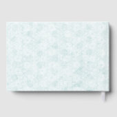 Blue Bow Engagement Invitation – Japanese Style Gästebuch (Rückseite)