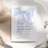 Blue Bow Es ist eine Boy Baby Shower Einladung