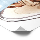 Blue Bow Espresso Martini Baby Shower Welcome Sign Poster (Ecke)